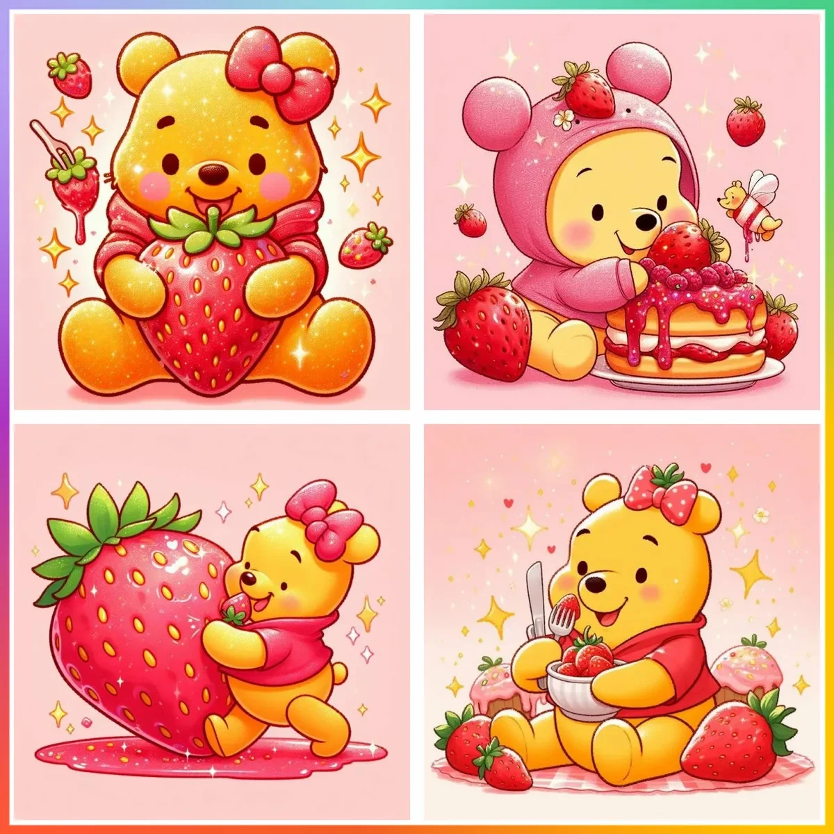 Cross Stitch Strawberry Winnie – Embroidery Roll Pattern recenzja i cena