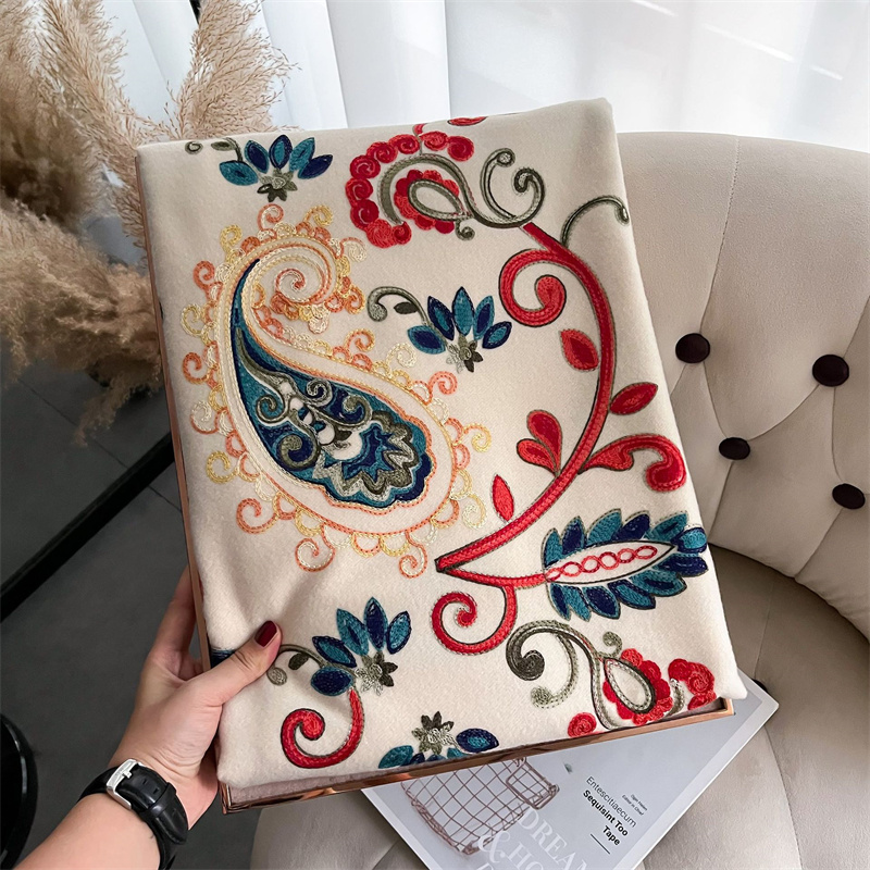 2024 Fashion Scarf Winter Thic – Embroidery Pashmina recenzja i cena