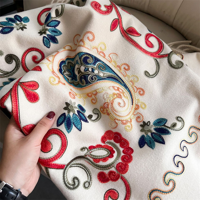 2024 Fashion Scarf Winter Thic – Embroidery Pashmina recenzja i cena