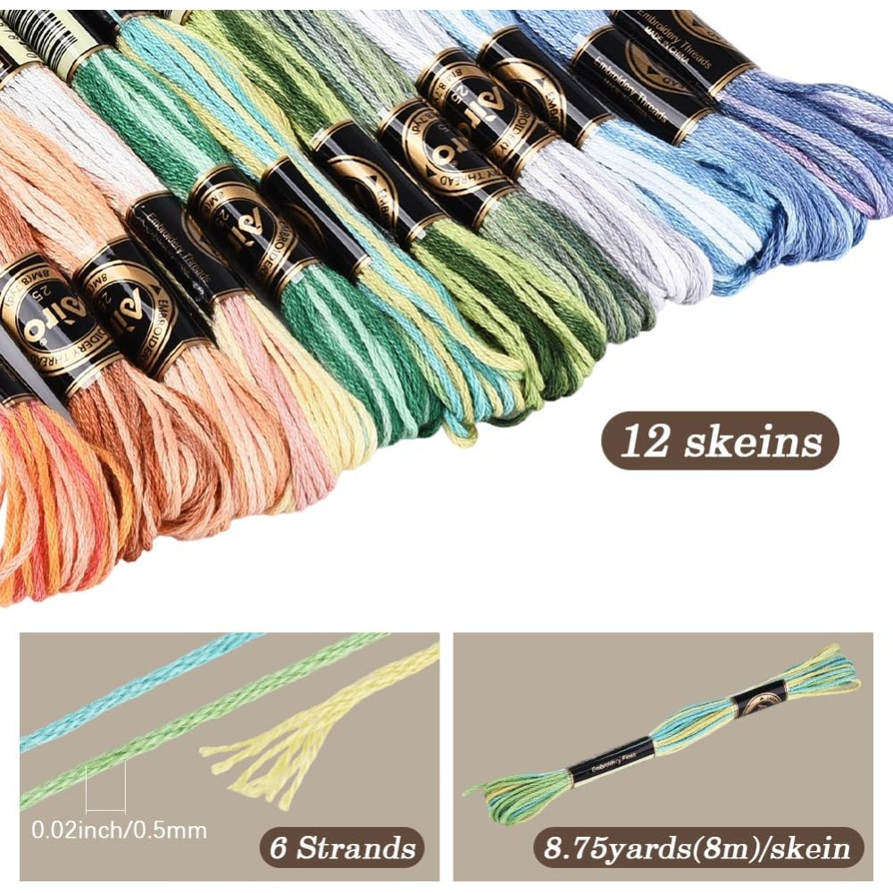 12 Skeins 105 Yards Cross Stit – Embroidery Gradient recenzja i cena