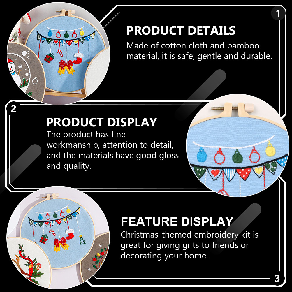 1 set 1 Set Christmas Themed E – Embroidery Xmas Kits recenzja i cena