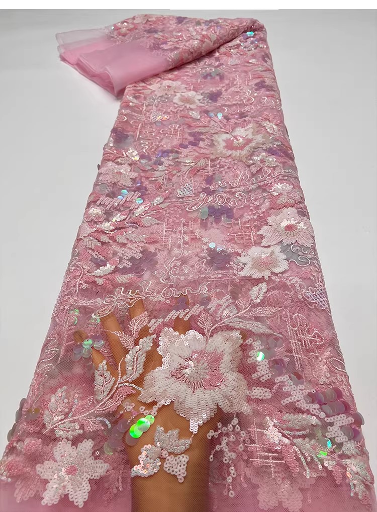 1yard Exquisite Floral sequin  – Embroidery Wedding recenzja i cena