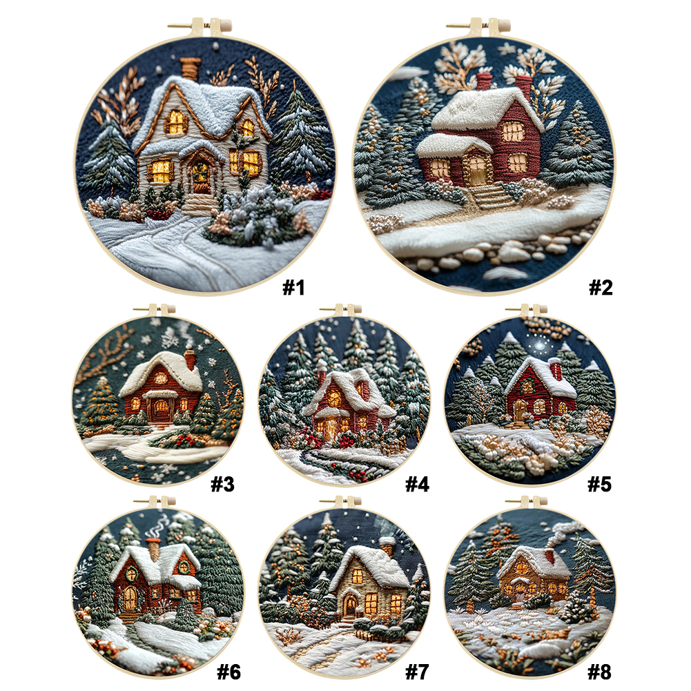Xmas House Stamped Cross Stitc – Embroidery Xmas Kits recenzja i cena