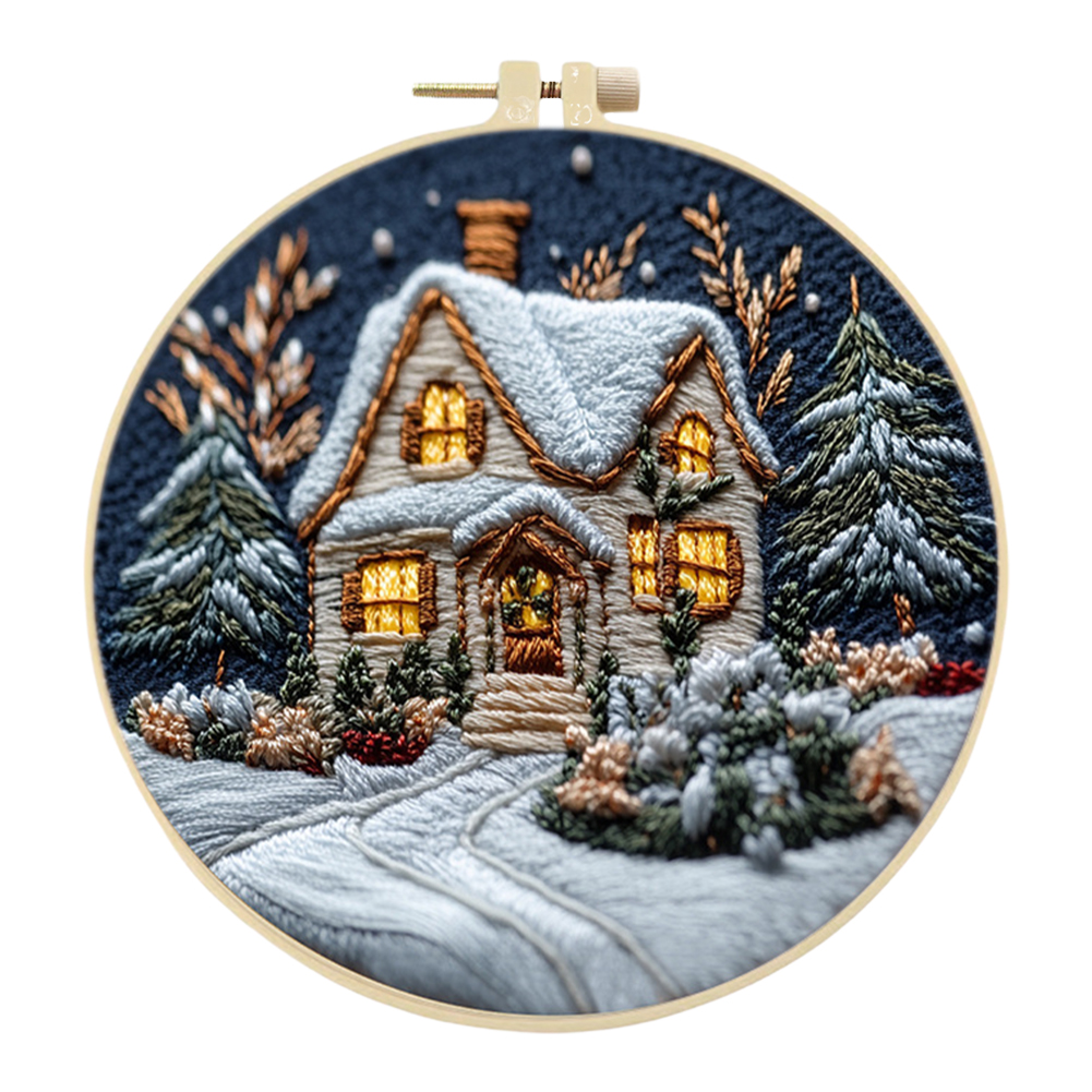 Xmas House Stamped Cross Stitc – Embroidery Xmas Kits recenzja i cena