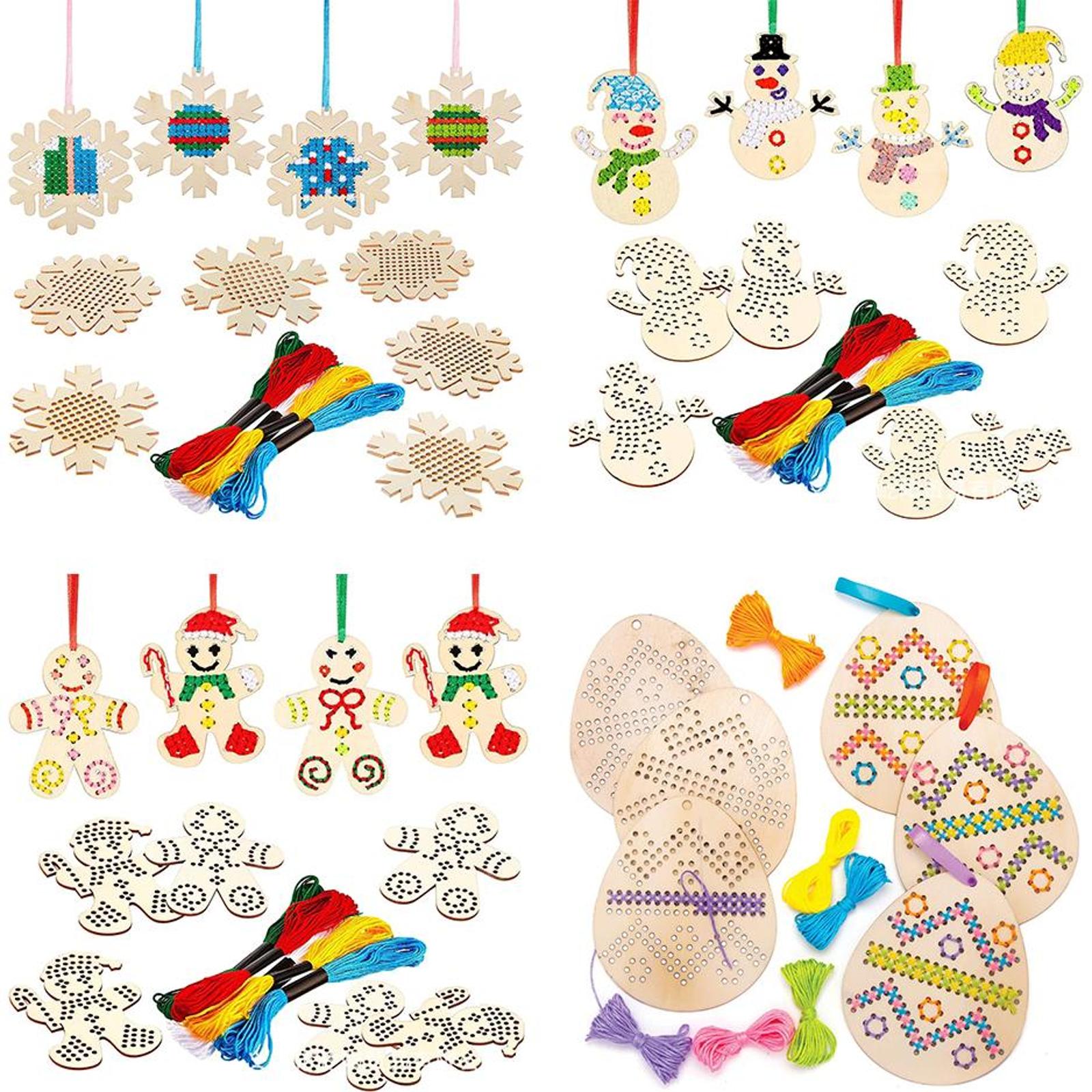Cross Stitch Hanging Pendant E – Embroidery Xmas Decorations recenzja i cena