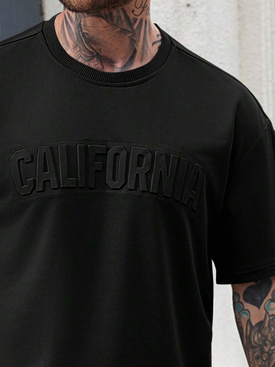 Mens Casual Solid Color Letter – Embroidery Cotton Shirt recenzja i cena