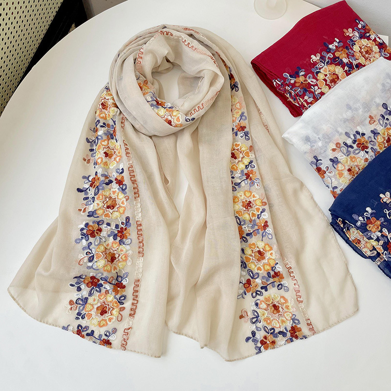2025 New Soft Cotton Hijab Sca – Embroidery Pashmina recenzja i cena