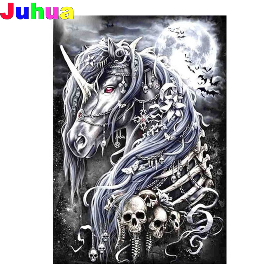 Skull unicorn Full drill Diamo – Embroidery Unicorn recenzja i cena