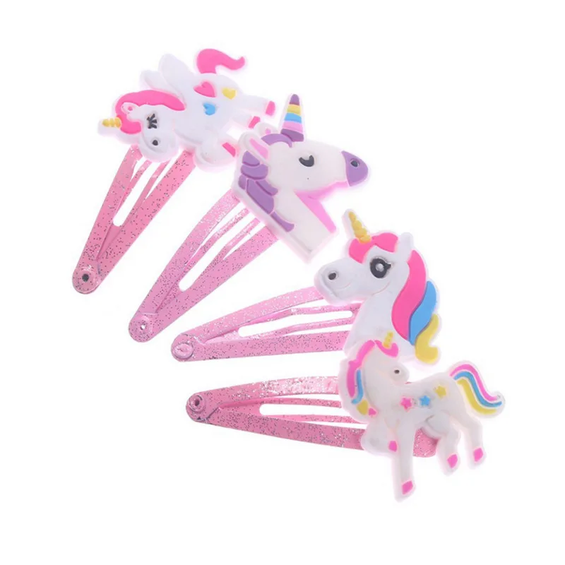 4PCS Unicorn Hair Clips Barret – Embroidery Unicorn recenzja i cena
