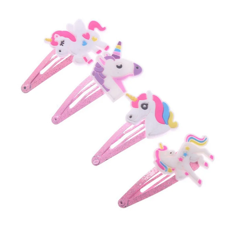 4PCS Unicorn Hair Clips Barret – Embroidery Unicorn recenzja i cena