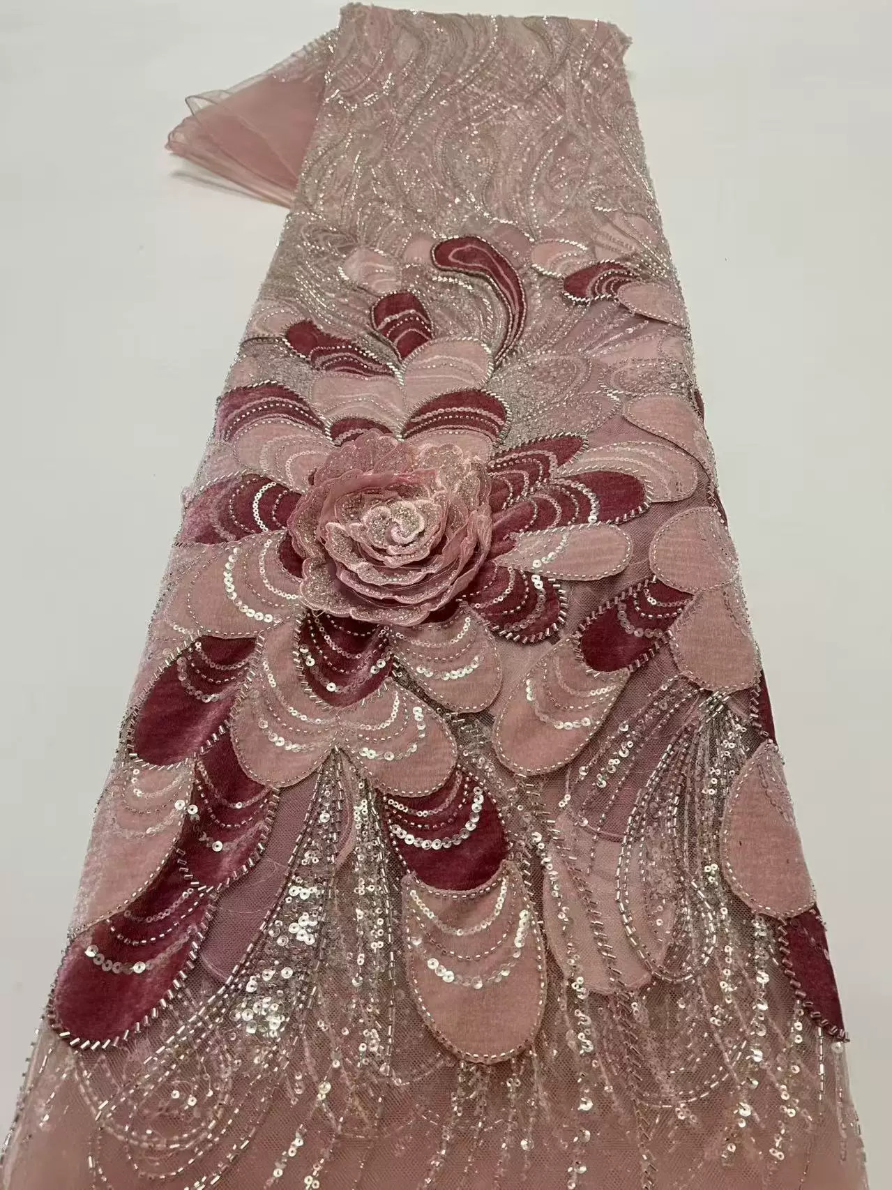 5yard 3D sequin bead tube flow – Embroidery Wedding recenzja i cena