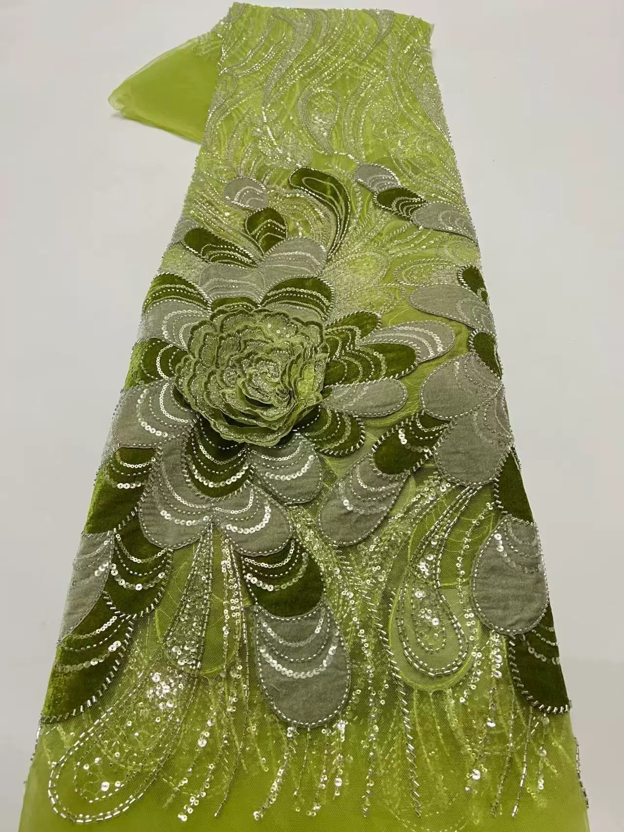 5yard 3D sequin bead tube flow – Embroidery Wedding recenzja i cena