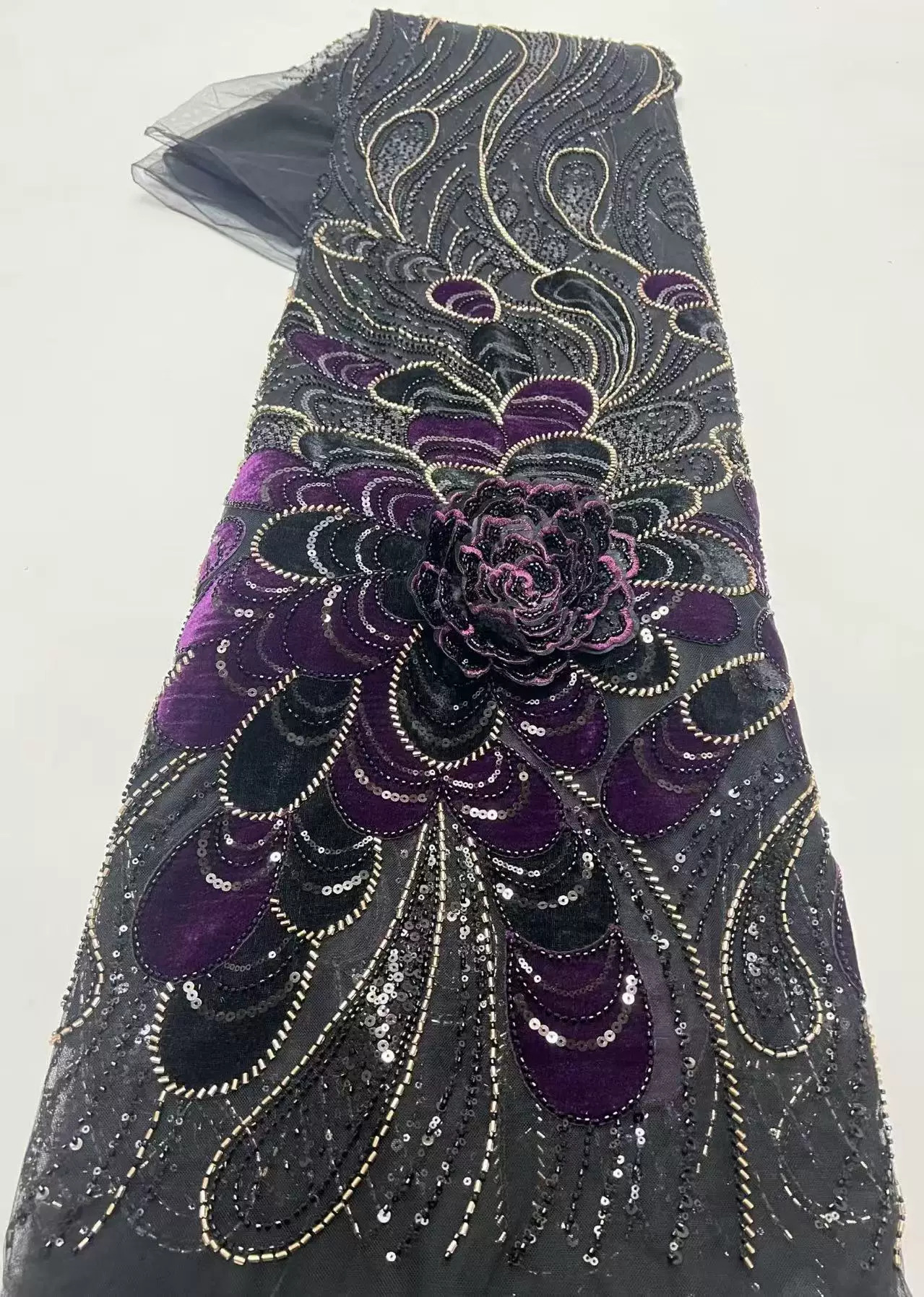 5yard 3D sequin bead tube flow – Embroidery Wedding recenzja i cena