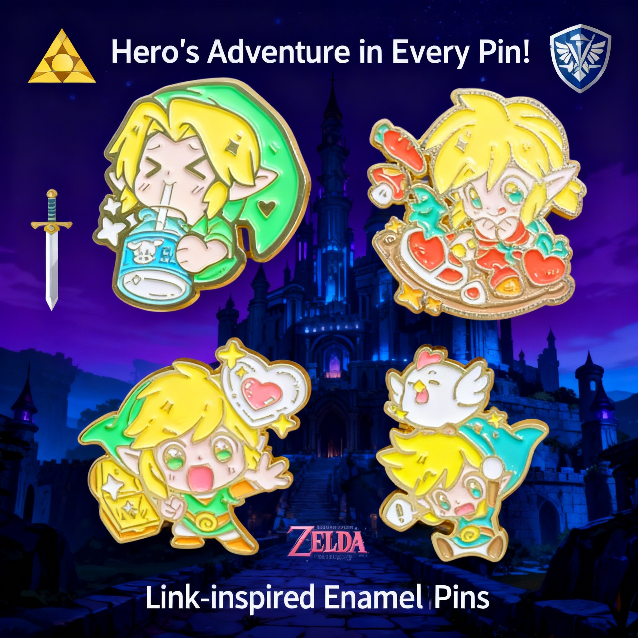 Adventure Game Badges Enamel P – Embroidery Illustration recenzja i cena