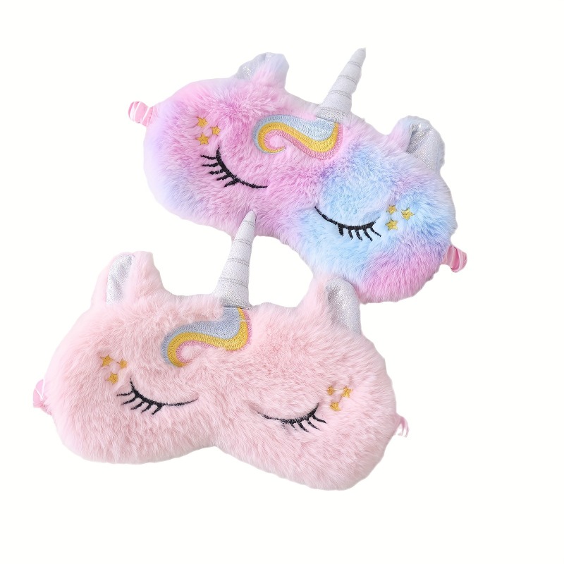 Embroidery plush eye mask blac – Embroidery Unicorn recenzja i cena