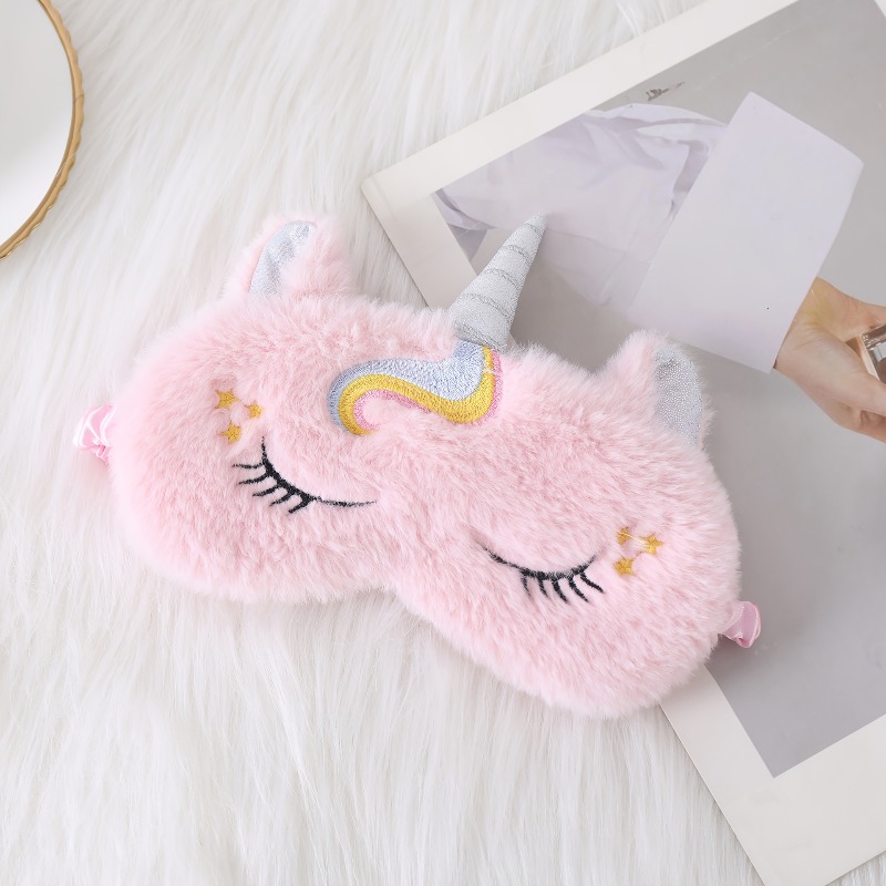 Embroidery plush eye mask blac – Embroidery Unicorn recenzja i cena