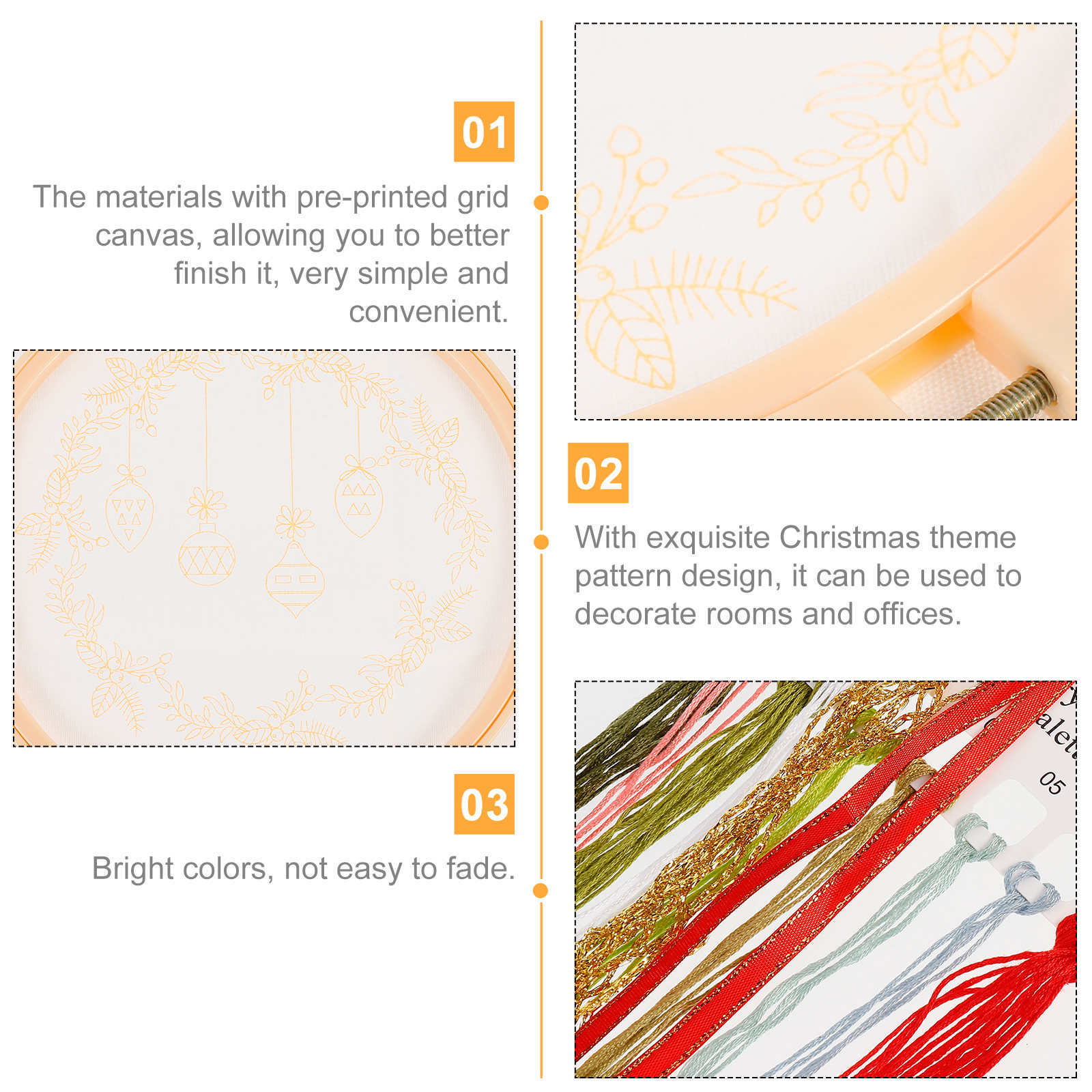Christmas Embroidery Kit DIY C – Embroidery Xmas Kits recenzja i cena