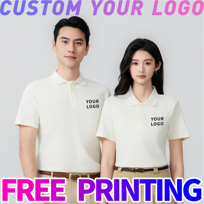 Custom polo T-shirt free print – Embroidery Cotton Shirt recenzja i cena