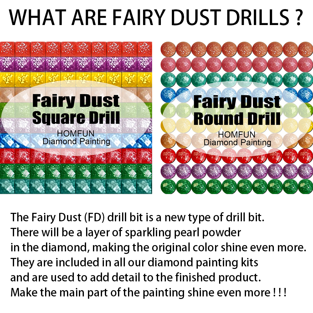 HOMFUN Fairy Dust AB Diamond E – Embroidery Roll Pattern recenzja i cena