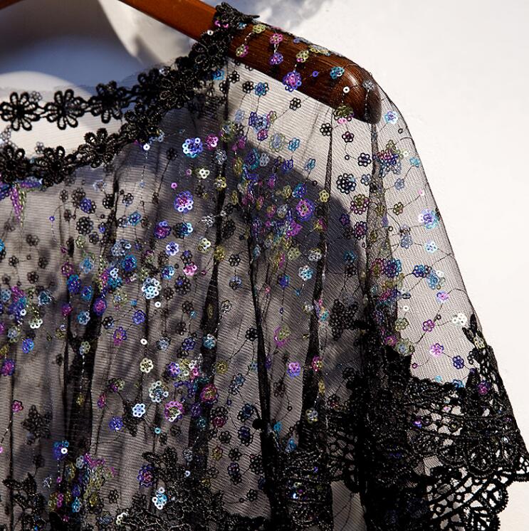 Women's transparent embroidery – Embroidery Pashmina recenzja i cena