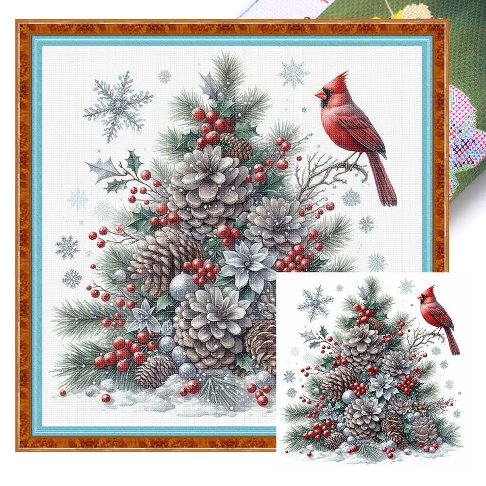 Xmas Printed Cross Stitch Kit  – Embroidery Xmas Decorations recenzja i cena