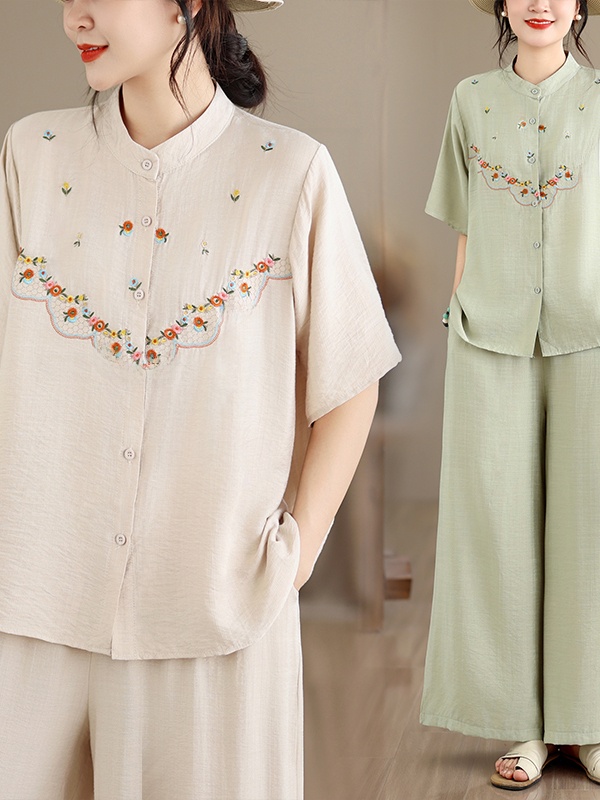Embroidered Cotton Linen Short – Embroidery Cotton Shirt recenzja i cena