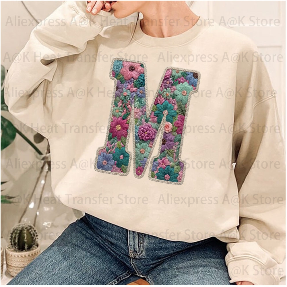 Floral Letter Bow Iron On Heat – Embroidery Unicorn recenzja i cena