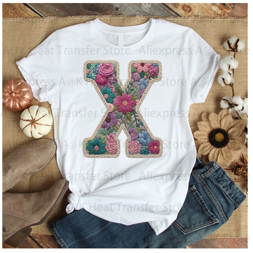 Floral Letter Bow Iron On Heat – Embroidery Unicorn recenzja i cena