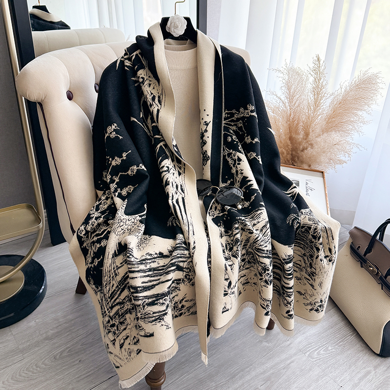 Women Winter Cashmere Scarf Wh – Embroidery Pashmina recenzja i cena