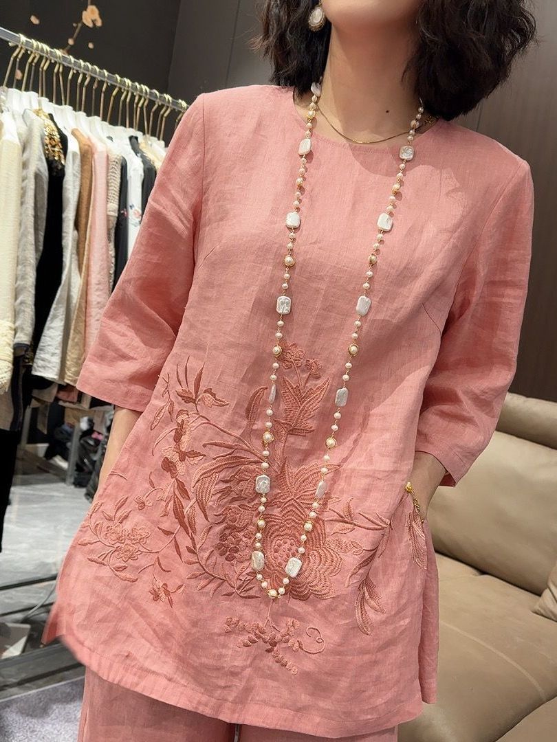 High-End Lightweight Cotton Li – Embroidery Cotton Shirt recenzja i cena