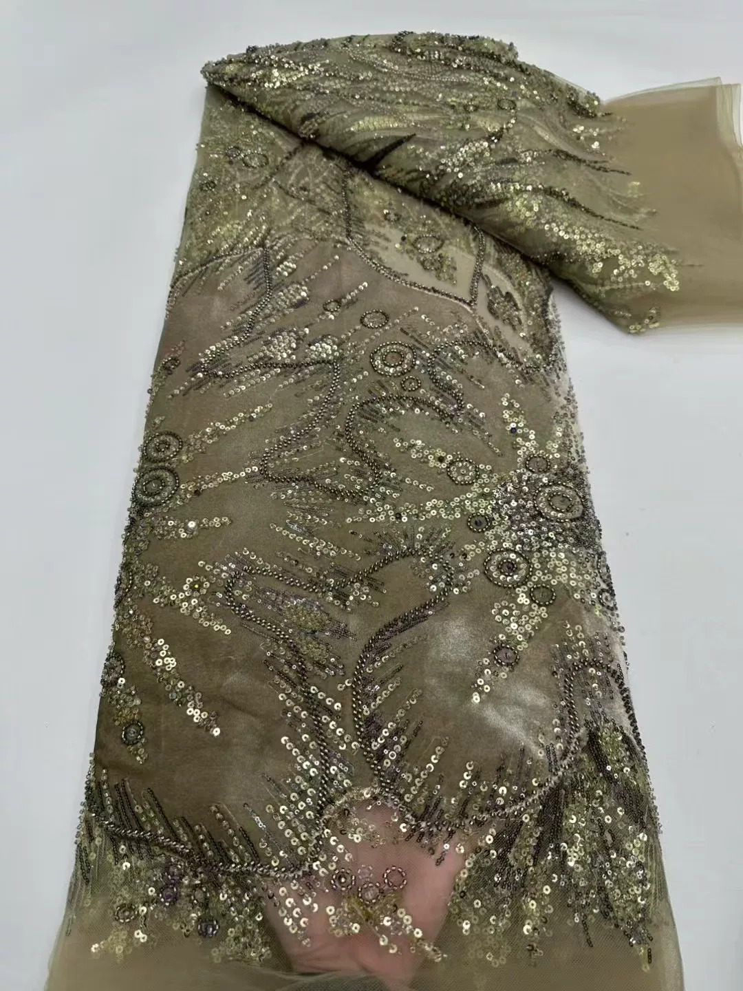 5yard Velvet sequin embroidery – Embroidery Wedding recenzja i cena