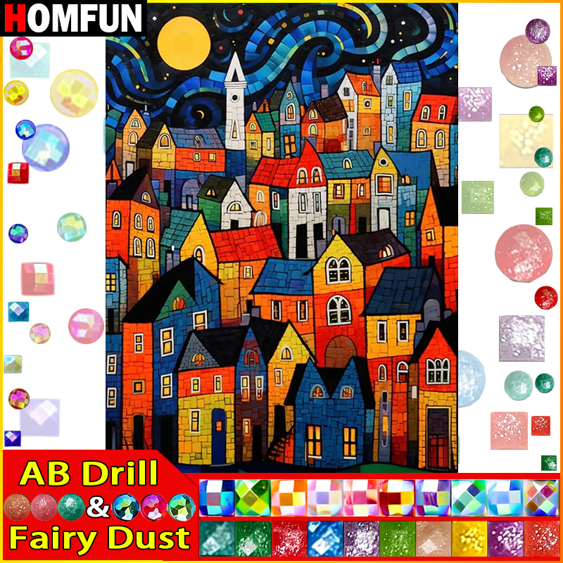 HOMFUN Fairy Dust AB Diamond P – Embroidery Roll Pattern recenzja i cena