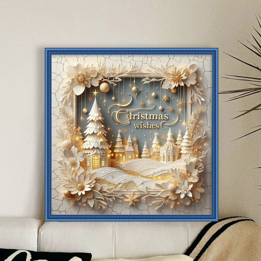 Xmas Printed Cross Stitch Kit  – Embroidery Xmas Decorations recenzja i cena