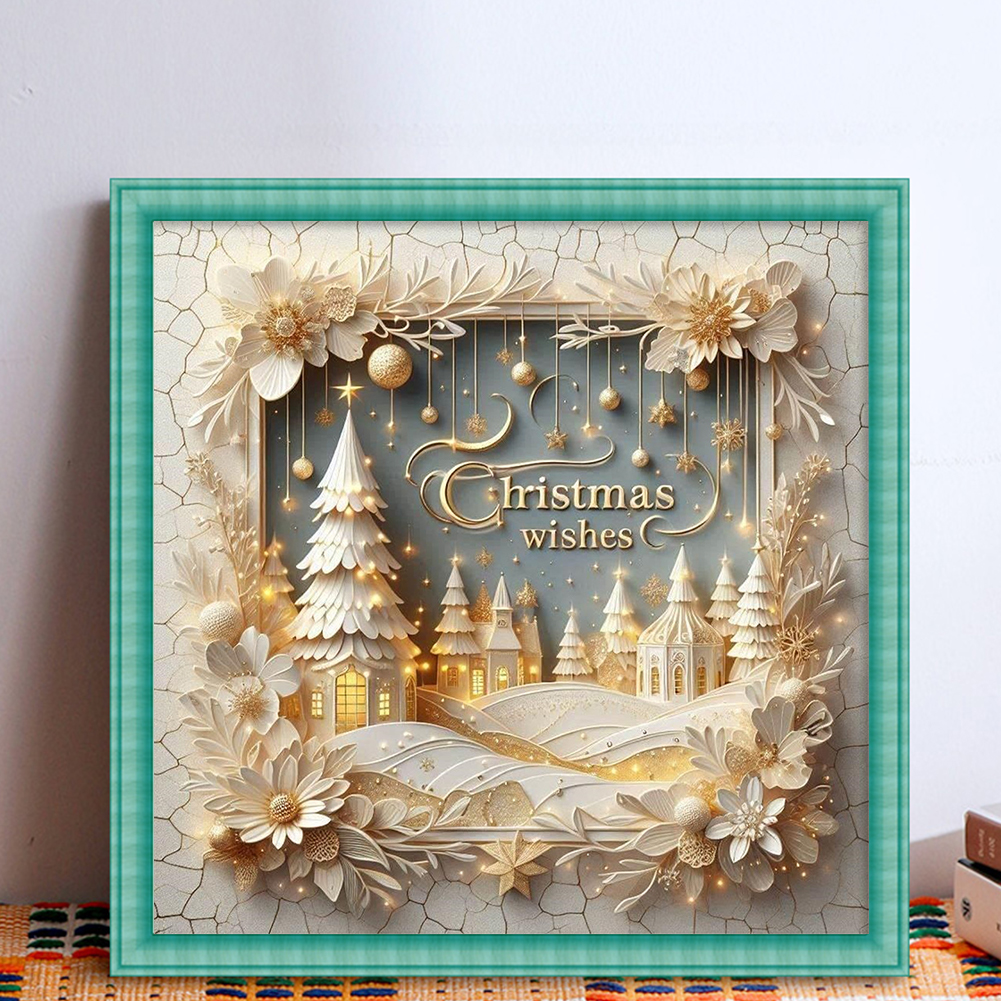 Xmas Printed Cross Stitch Kit  – Embroidery Xmas Decorations recenzja i cena