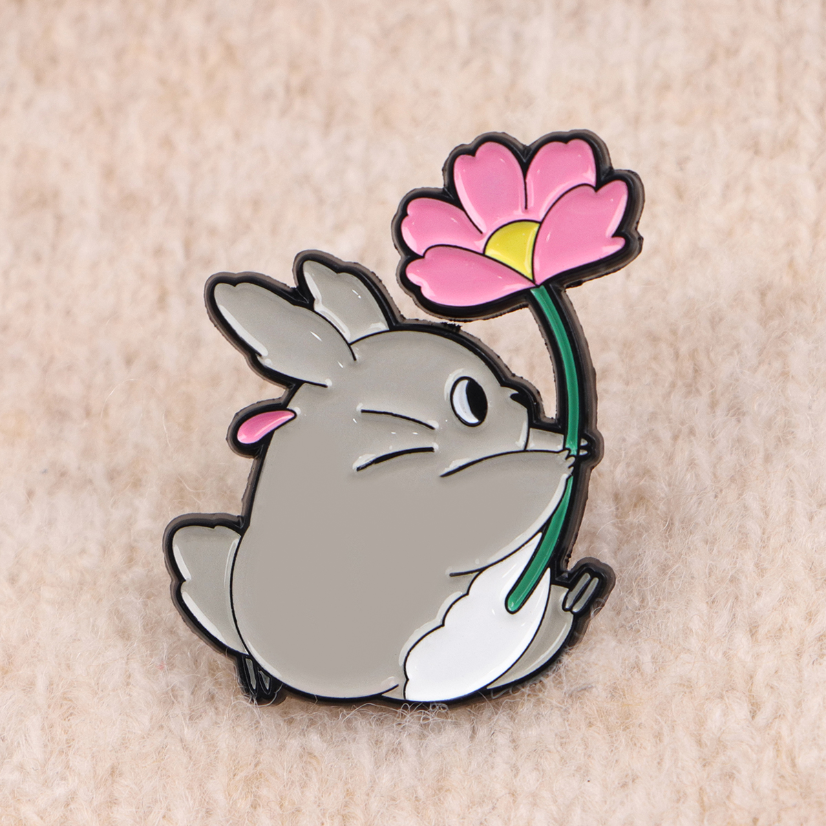 Cute Animal Enamel Pin Anime M – Embroidery Illustration recenzja i cena