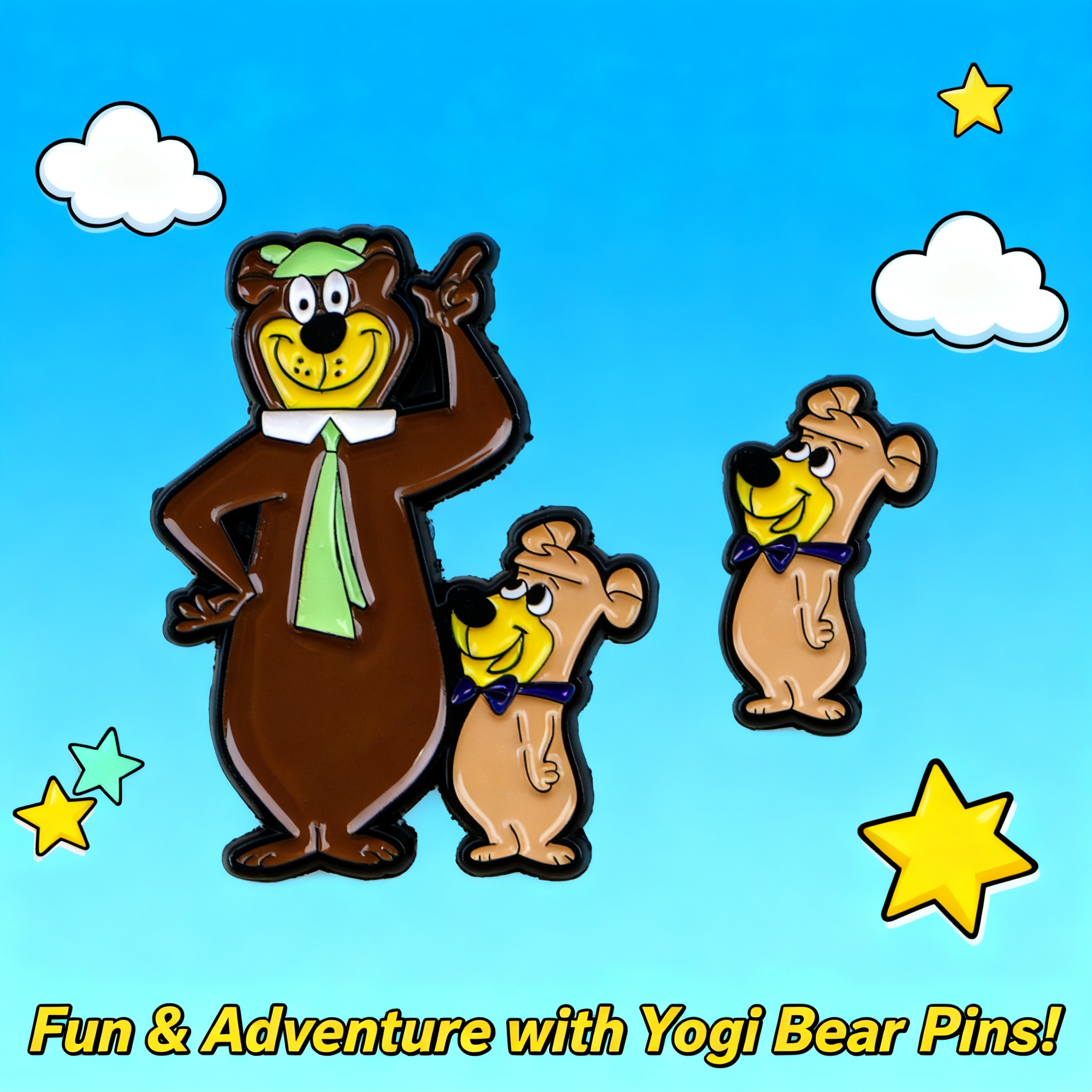 Cute Bear Enamel Pin Cartoon B – Embroidery Illustration recenzja i cena