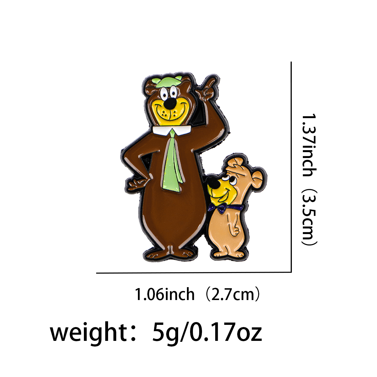 Cute Bear Enamel Pin Cartoon B – Embroidery Illustration recenzja i cena