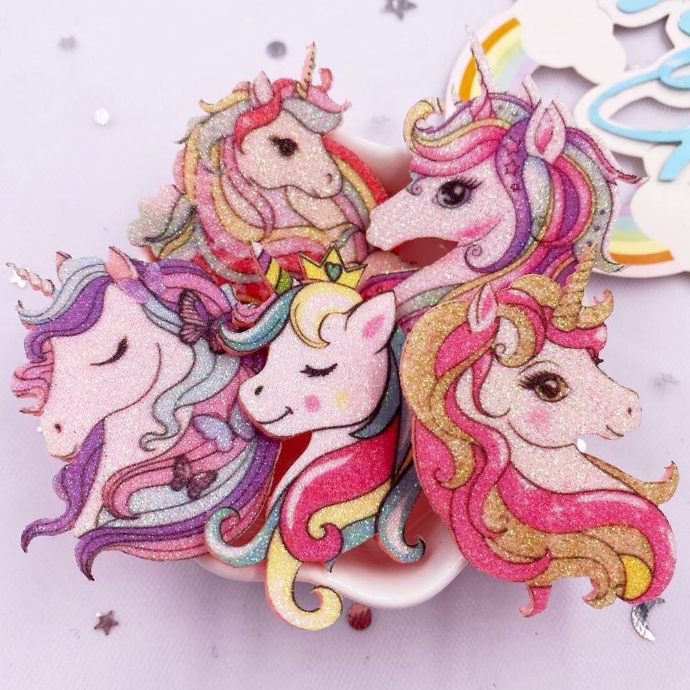 10pcs Glitter Felt Fabric Nonw – Embroidery Unicorn recenzja i cena
