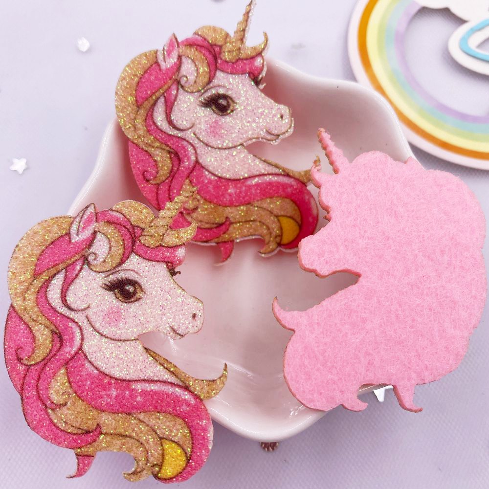 10pcs Glitter Felt Fabric Nonw – Embroidery Unicorn recenzja i cena