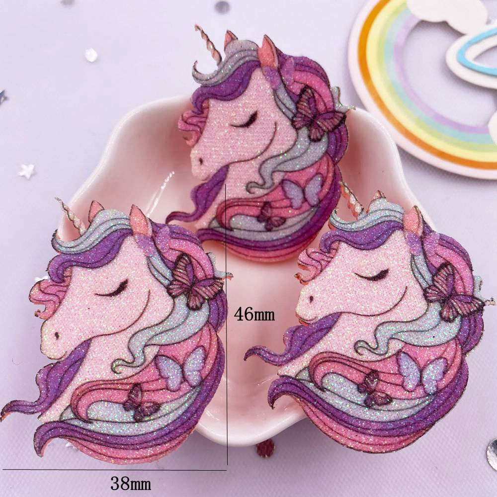 10pcs Glitter Felt Fabric Nonw – Embroidery Unicorn recenzja i cena