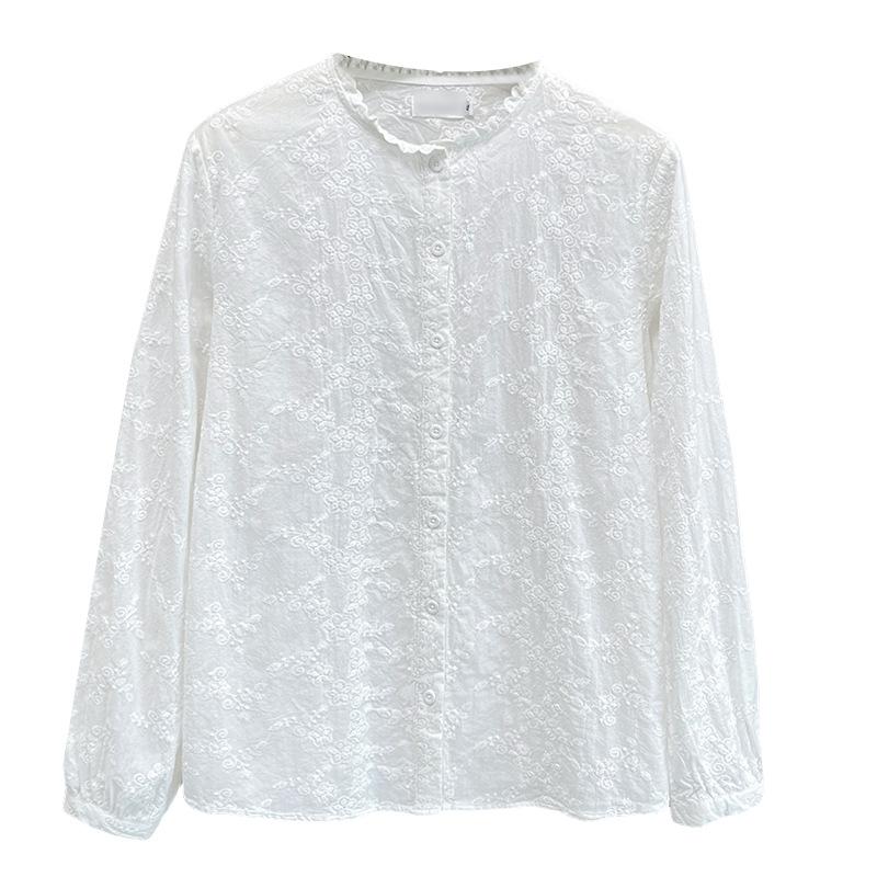 Plus Size Women's Blouses 2025 – Embroidery Cotton Shirt recenzja i cena