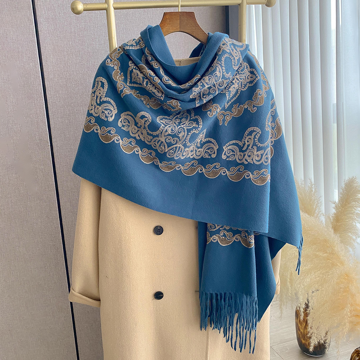 Luxury High Quality Embroidery – Embroidery Pashmina recenzja i cena