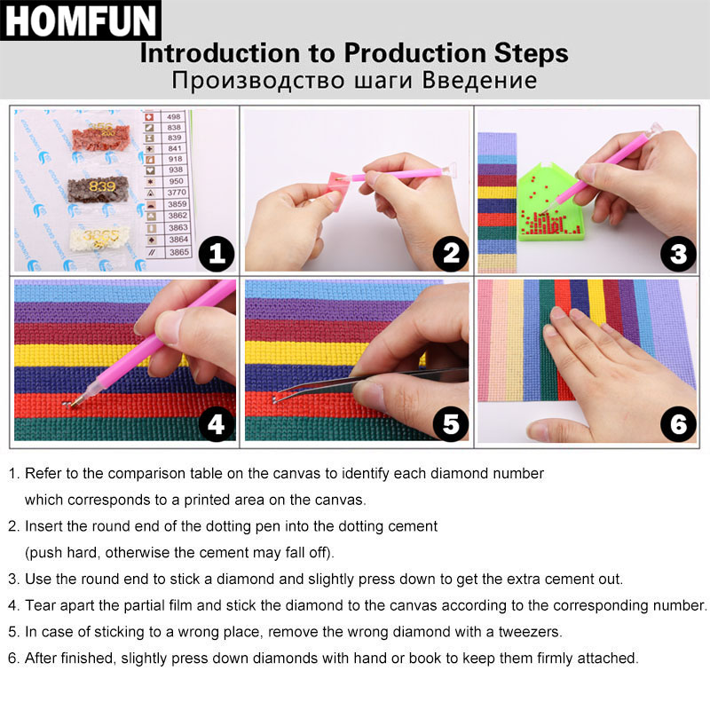HOMFUN  Diamond Painting Cross – Embroidery Roll Pattern recenzja i cena