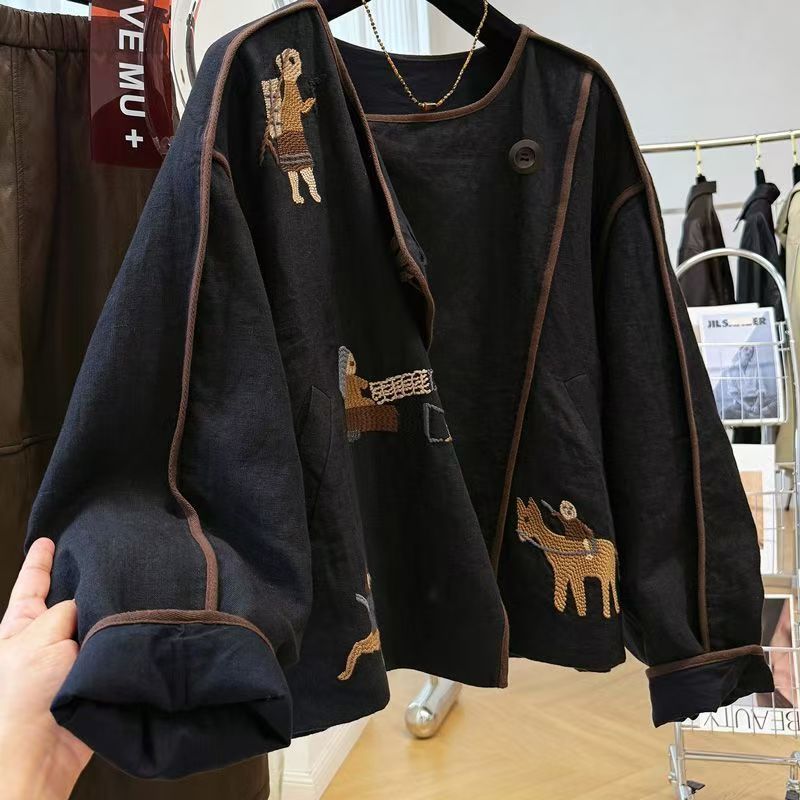 Heavy Embroidery Round Neck Sh – Embroidery Jacket recenzja i cena